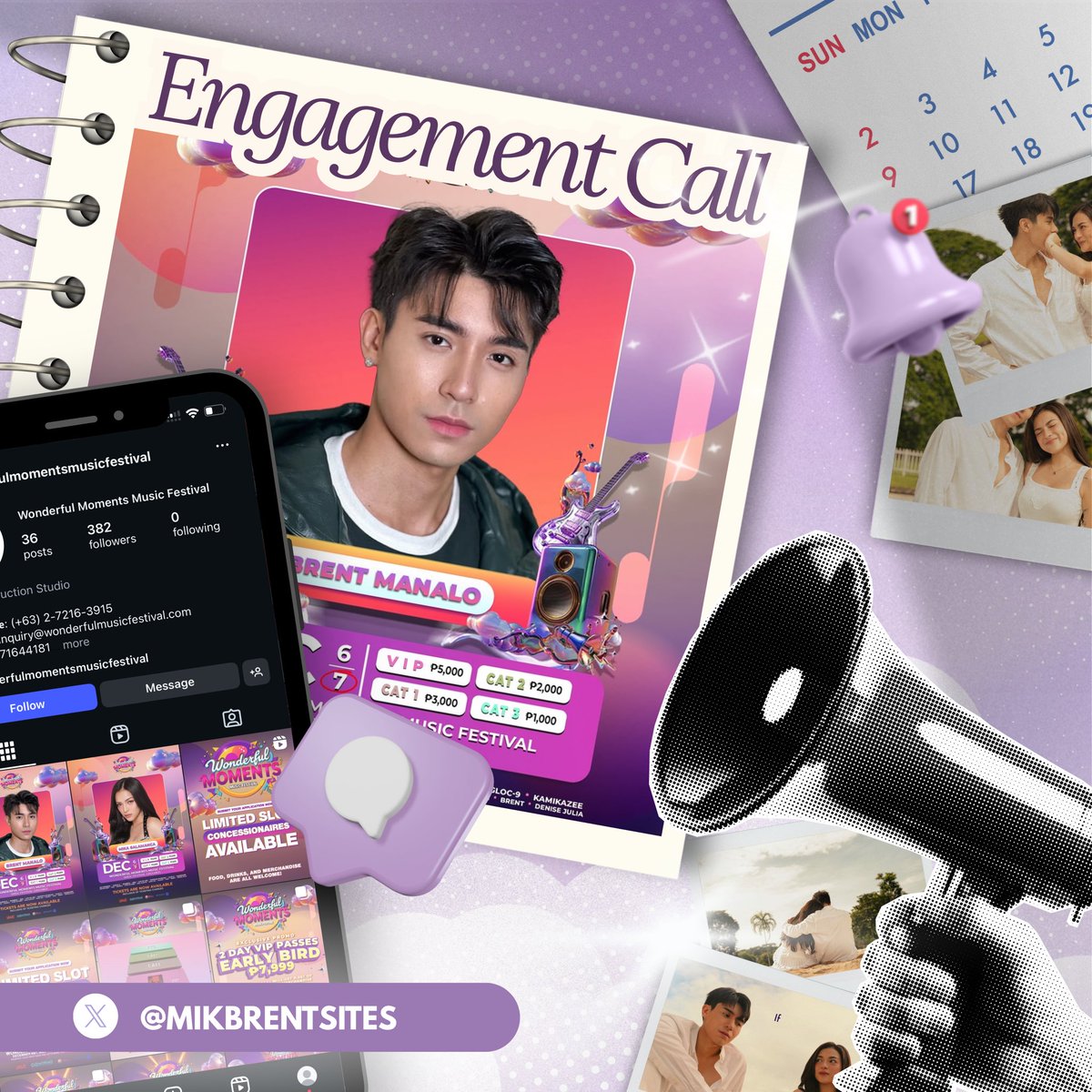 mikbrentsites's tweet image. 📢 𝐄𝐧𝐠𝐚𝐠𝐞𝐦𝐞𝐧𝐭 𝐂𝐚𝐥𝐥 — #MikBrent at Wonderful Moment Music Festival. Get your tickets now! 🎫

Check it out, MENTies! Don’t forget to 𝐫𝐞𝐩𝐥𝐲, 𝐫𝐞𝐚𝐜𝐭, 𝐬𝐡𝐚𝐫𝐞, and 𝐜𝐨𝐩𝐲 𝐭𝐡𝐞 𝐥𝐢𝐧𝐤 to spread the love! 

𝐌𝐈𝐊𝐀
FB: facebook.com/share/p/1AJ5AC…
IG:…