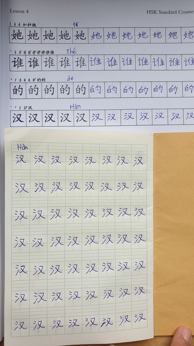 asiahnh's tweet image. (43/100) This few days, I want to memorize the hanzi. So, still focusing on writing, review past lessons, read aloud 😭

#chineselearning #studytwt #langtwt #100daysoflanguagelearning