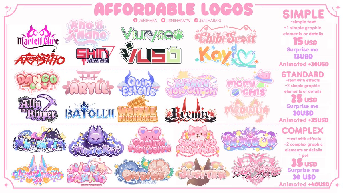 Opening 5 surprise complex logo slots, FREE commercial use.  
Deliveries in December ↻+♡ appreciated!