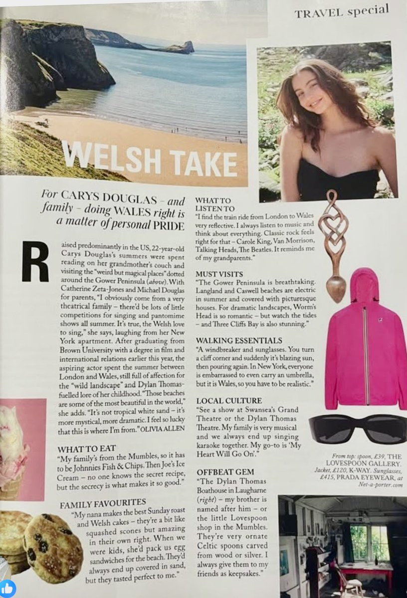 Take a bow Catherine Zeta Jones for giving your children the gift of knowing a childhood with grandparents in Wales 🏴󠁧󠁢󠁷󠁬󠁳󠁿 
As featured in November Vogue.