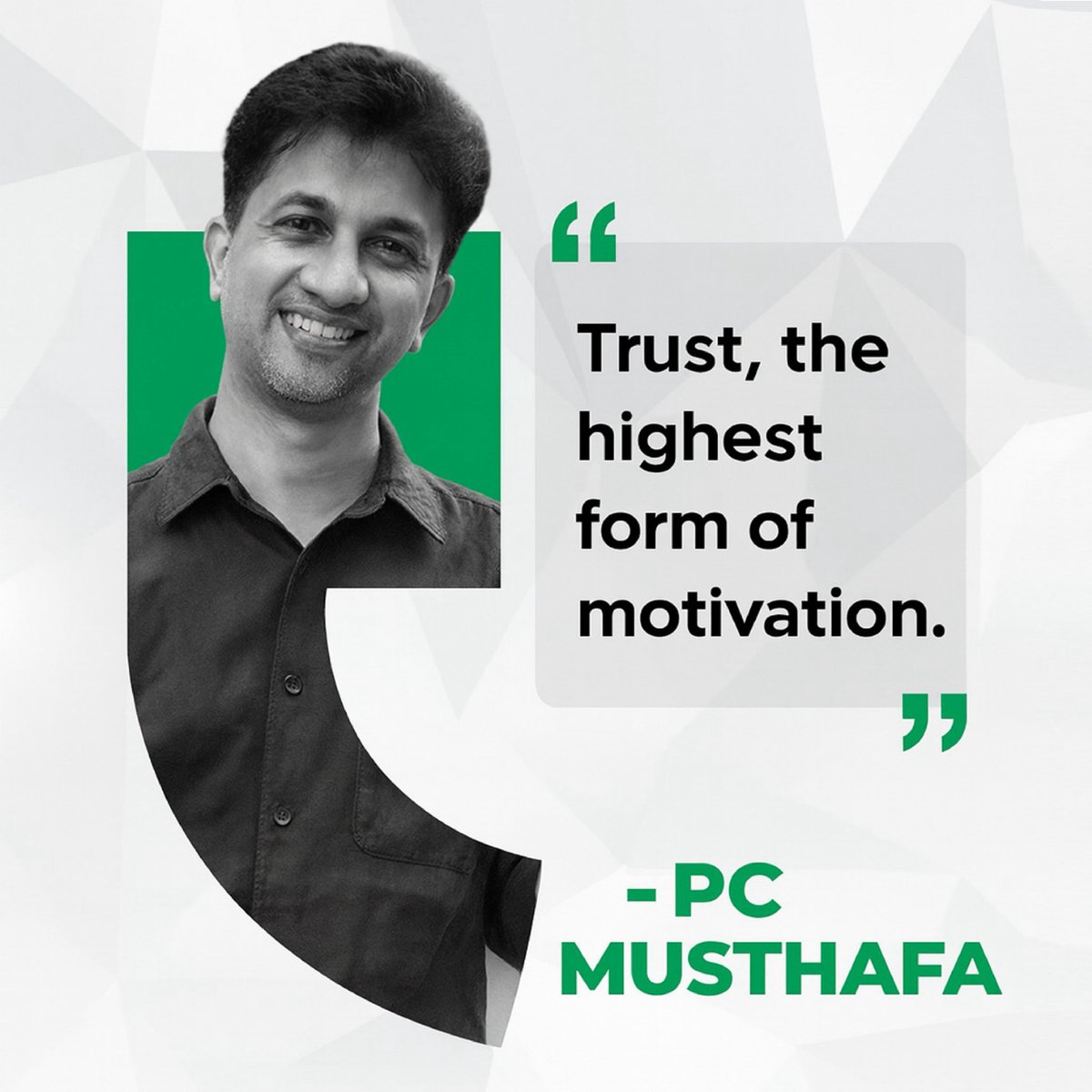 Musthafa_PC's tweet image. The power of trust takes you further than you think.

In our startup’s early days, I did everything- accounts, procurement, you name it. But real growth comes not from doing it all, but from trusting your team to carry the vision forward.
#EntrepreneurLife #Leadership #Trust
