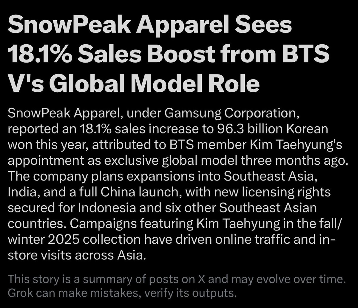 Oh wow!!! The Kim Taehyung effect 🙌 

SNOW PEAK AMBASSADOR V
V FACE OF SNOW PEAK APPAREL
#TaehyungxSnowPeak
#VxSnowPeakApparel