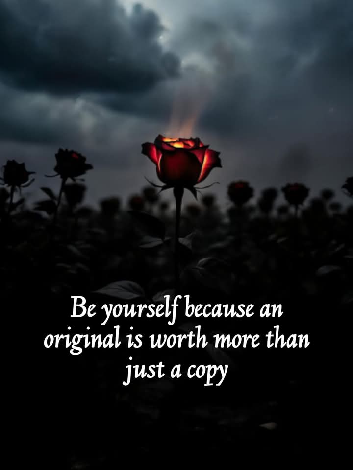 Be yourself .....