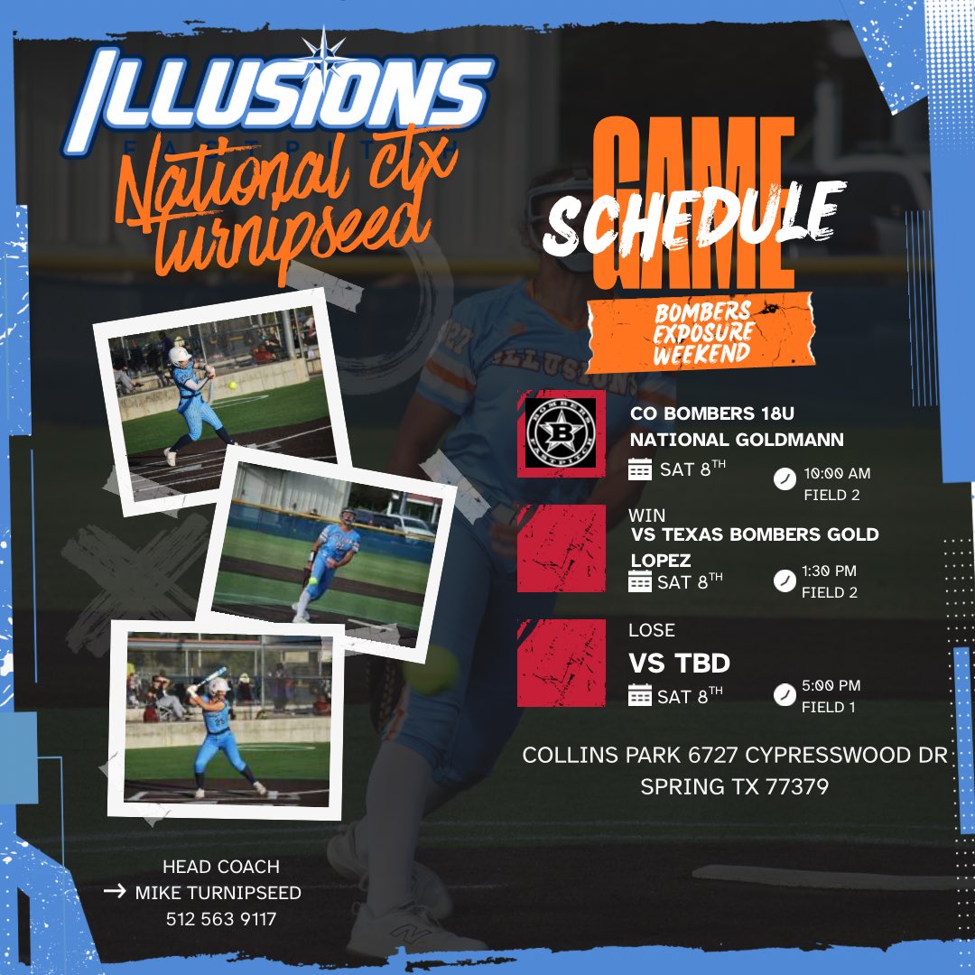 All Gas No Brakes:
Straight bracket this weekend at the Bombers Exposure Weekend 💥 No pool games, no warmups — just compete from pitch one.   We will bring the energy and make every inning count! 
#GoldStandard 
#LeadTheWay