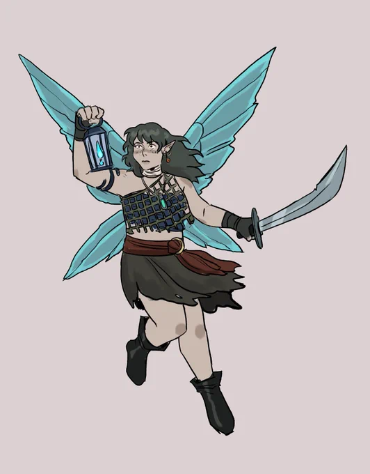 Did quick sketches of the characters my friends played for a dnd one shot i ran!