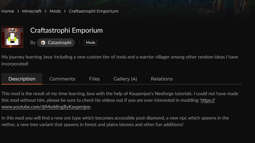 Catastr0ph1's tweet photo. Awesome official announcement guys my mod just got approved on Modrinth so now I am finally letting everyone know about it! Right now I have the release 0.0.1 and the updated version 0.0.2 which just adds a bunch of extra paintings. You can find it on Modrinth and Curseforge! https://t.co/1OTM2t3mOg