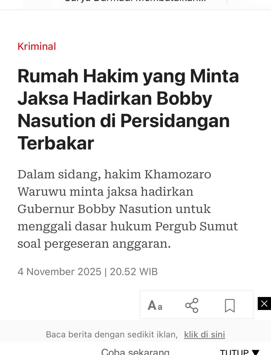 LaodeMSyarif's tweet photo. SEMOGA INI HANYA KEBETULAN.

Apabila RUMAH HAKIM TIPIKOR yang TERBAKAR ini ada unsur INTIMIDASI DAN KESENGAJAAN MAKA PERLU DIUSUT TUNTAS OLEH KEPOLISIAN @DivHumas_Polri dan @KPK_RI 

https://t.co/jm1DIG4rDI

Mohon perhatian Pak Presiden @prabowo Kapolri @ListyoSigitP Pimpinan @KPK_RI dan Ketua Mahkamah Agung RI @MahkamahAgung @KomisiYudisial 

Tag: @mohmahfudmd @antikorupsi @BivitriS @feriamsari @NarasiNewsroom @NajwaShihab