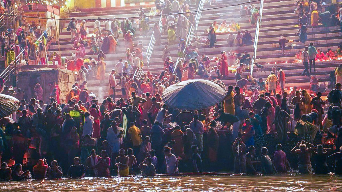 On the auspicious occasion of Kartik Purnima, devotees in Varanasi perform the sacred Ganga Snan, a holy bath in the River Ganga believed to cleanse one of all sins and bring spiritual purity.

Through these pictures, witness the serene and divine moments as devotees immerse