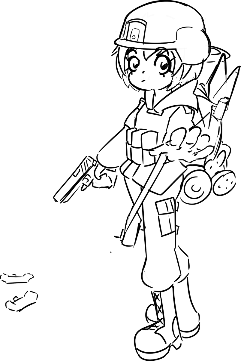 a little military doodle, i have like 4 pieces im kinda working on. but college is alot of work so i almost feel like ill never finish any of them