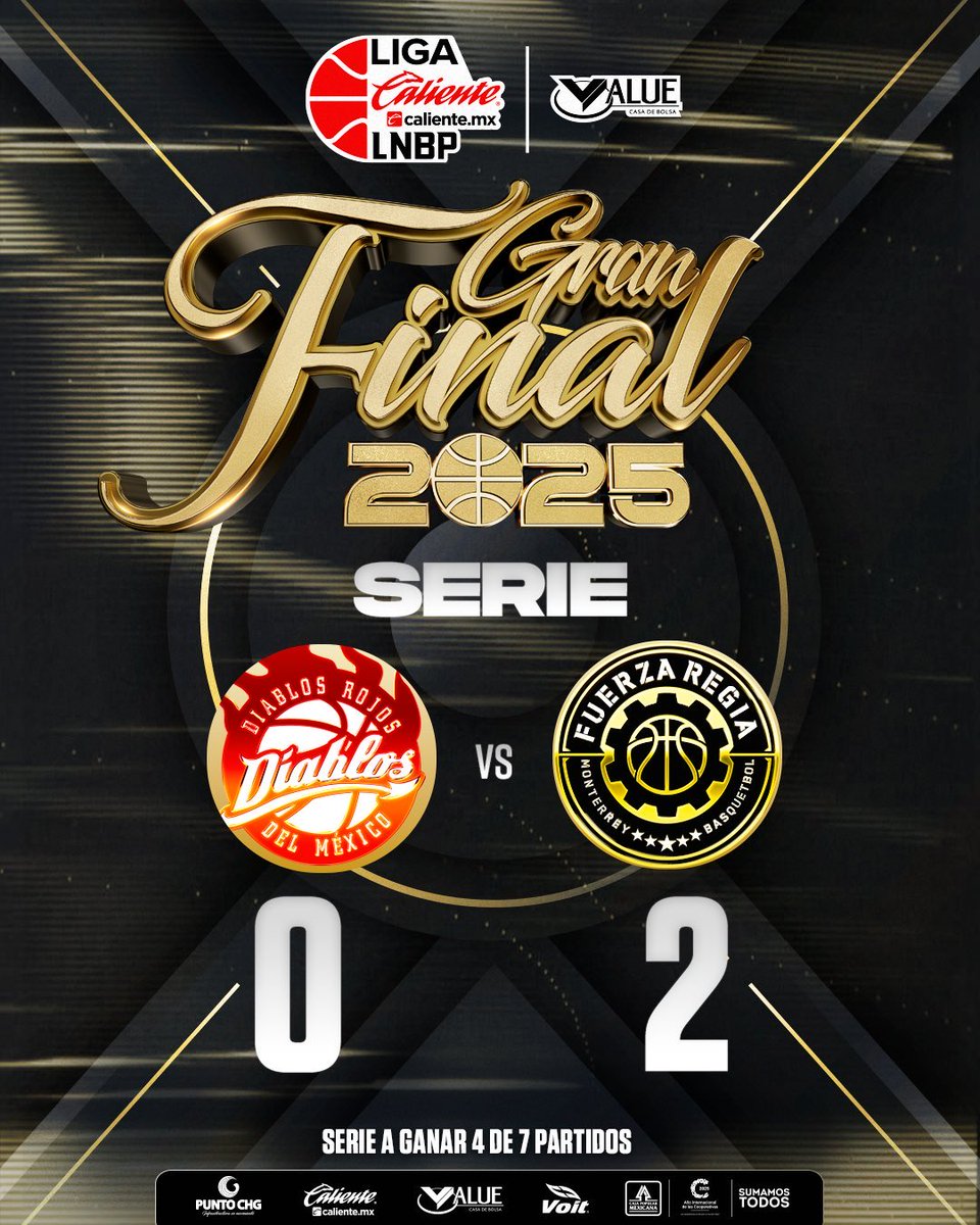 😱| ASÍ VA LA SERIE DE LA GRAN FINAL LNBP 2025‼️🏆🔥💥

Liga Caliente.mx LNBP 🔥🏀
#MarcandoLaDiferencia  #Temporada2025

<a href="/Fuerza_Regia/">Fuerza Regia</a> <a href="/DiablosBasquet/">DiablosRojosBasquetbol</a> 
 <a href="/calientesports/">Caliente Sports</a> @puntochg @valuegf <a href="/CajaMexicana/">Caja Popular Mexicana</a> <a href="/voit_mx/">Voit</a>