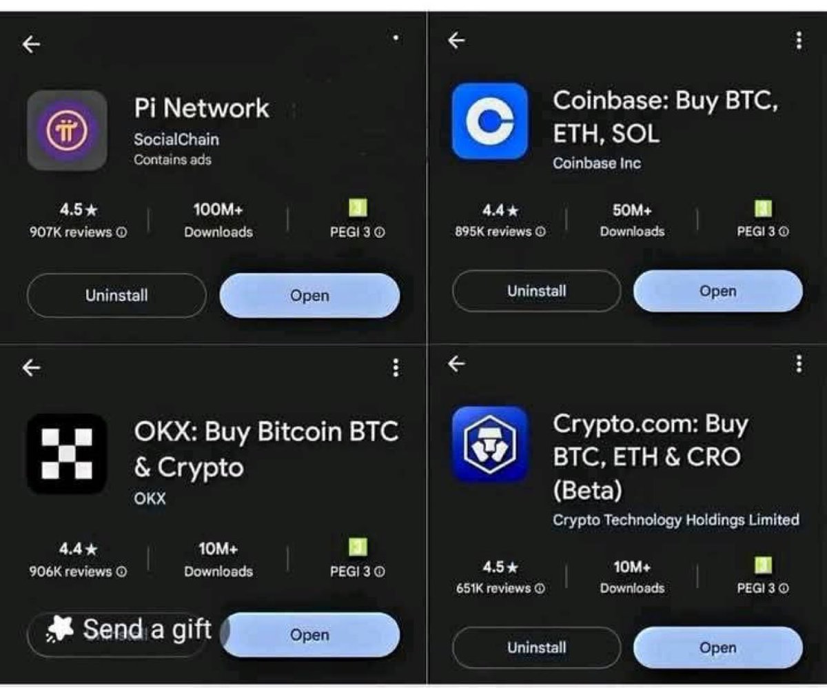 Pi Network has surpassed 100 million downloads, boasting a user base far  exceeding that of mainstream exchanges, demonstrating its immense community  power and growth potential! 🚀