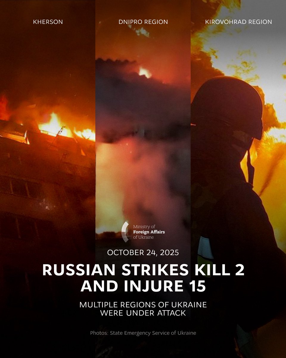 Russian strikes in Kherson killed 2 people and injured 15, including a child.

On the morning of October 24, Russia hit a high-rise apartment building and a private house in Kherson, setting them on fire. Moreover, Russia repeated strikes that targeted emergency workers,