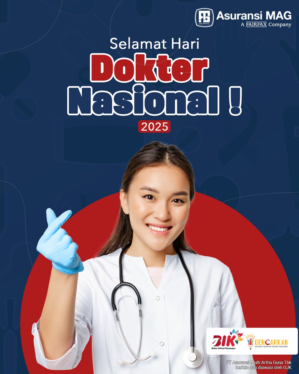 Selamat Hari Dokter Nasional!

Terima kasih atas dedikasi, ketulusan dan semangat para dokter yang terus menjadi sumber harapan serta kekuatan bagi masyarakat. Asuransi MAG mengapresiasi setiap langkah perjuangan demi kesehatan yang lebih baik. ❤️