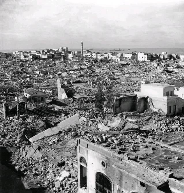DailyIranNews's tweet photo. This isn’t Gaza today, it’s Yafa in 1948. No Hamas, no October 7. Just the same story repeating itself: erase, then occupy. https://t.co/8kh2vIVyca
