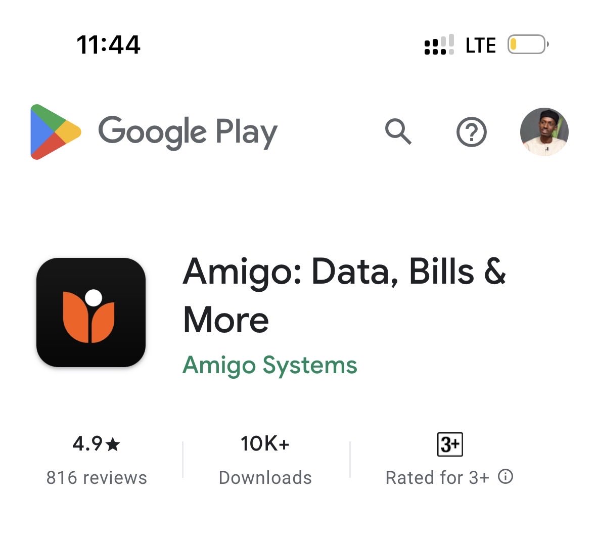 Amigo has sold millions of gigabytes of data this year. In the first three days after launch, I doubt we even sold between 30 and 100GB.