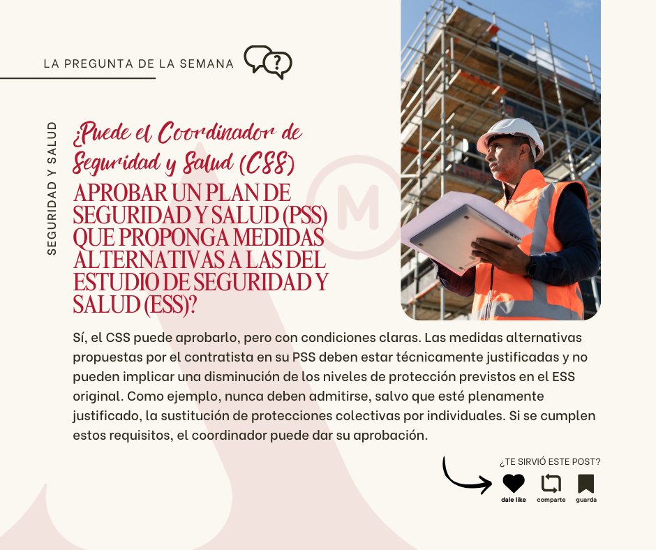 COAATMCA's tweet image. ❓#preguntadelasemana🧐🤔➡️
✅ ¿𝐏𝐮𝐞𝐝𝐞 𝐞𝐥 𝐂𝐨𝐨𝐫𝐝𝐢𝐧𝐚𝐝𝐨𝐫 𝐝𝐞 𝐒𝐞𝐠𝐮𝐫𝐢𝐝𝐚𝐝 𝐲 𝐒𝐚𝐥𝐮𝐝 (𝐂𝐒𝐒) 𝐚𝐩𝐫𝐨𝐛𝐚𝐫 𝐮𝐧 𝐏𝐥𝐚𝐧 𝐝𝐞 𝐒𝐞𝐠𝐮𝐫𝐢𝐝𝐚𝐝 𝐲 𝐒𝐚𝐥𝐮𝐝 (𝐏𝐒𝐒) 𝐪𝐮𝐞 𝐩𝐫𝐨𝐩𝐨𝐧𝐞 𝐦𝐞𝐝𝐢𝐝𝐚𝐬 𝐚𝐥𝐭𝐞𝐫𝐧𝐚𝐭𝐢𝐯𝐚𝐬 𝐚 𝐥𝐚𝐬 𝐝𝐞𝐥 𝐄𝐒𝐒?