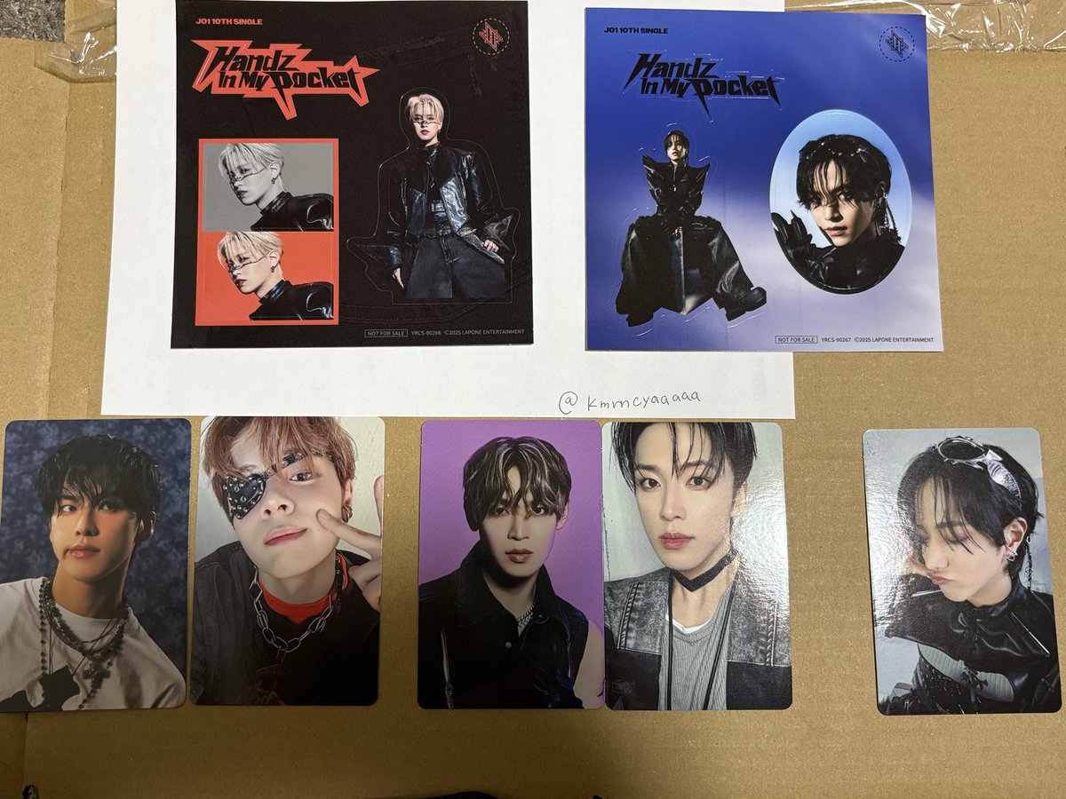 JO1 Handz In My Pocket HIMP 
トレカ セルカ ステッカー 交換

同種交換
【譲】
トレカ　河野（通）、與那城（A）
セルカ　鶴房（通）、河野（A）、大平（B）
ステッカー　白岩（A）、大平（B）

【求】
同種　木全

郵送希望です📮
お気軽にお声掛けくださいദ്ദി＞ᴗ＜)🎀✧