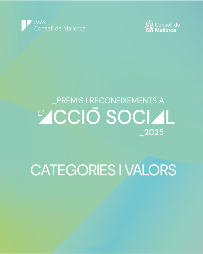 📌 Els Premis d'Acció Social 2025 reconeixen el millor del compromís social a Mallorca.  

↘️ Aquest any hi ha 7 nominacions destacades:  

🚀 1 Innovació Social
😃 1 Millor Campanya de Sensibilització
🆕 1 Millor TFG/TFM
🤝 3 Al Valor Social
🎓 1 Pere Mascaró