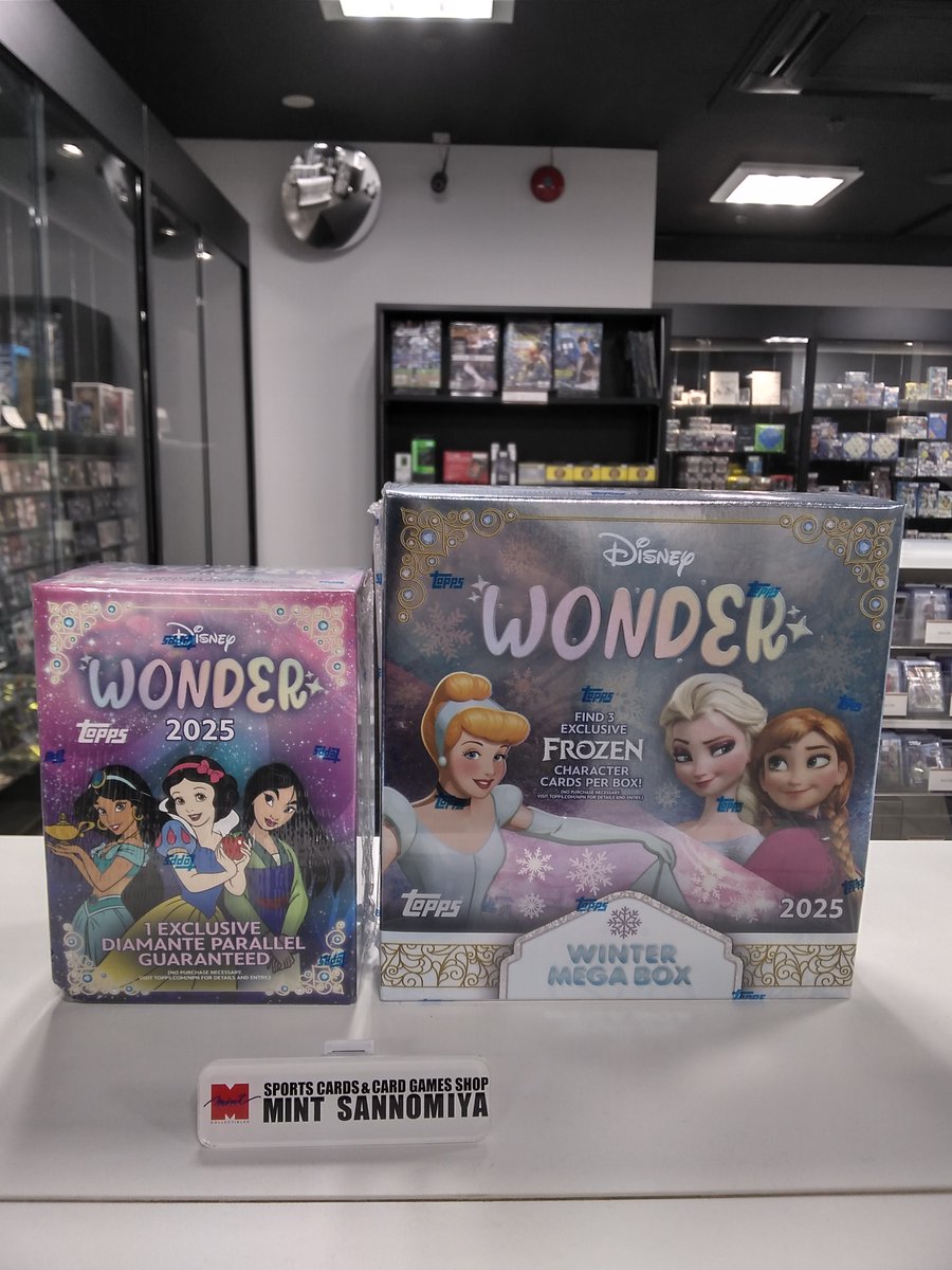 【新商品入荷情報】
2025 TOPPS DISNEY WONDER MEGA BOX
2025 TOPPS DISNEY WONDER VALUE BOX 👸

魔法に満ちたディズニーの素晴らしい世界が2025 Topps Disney Wonderで初登場！
数段階に分かれたチェックリストに悪役、お姫様、王家などのディズニーのキャラクターに注目！