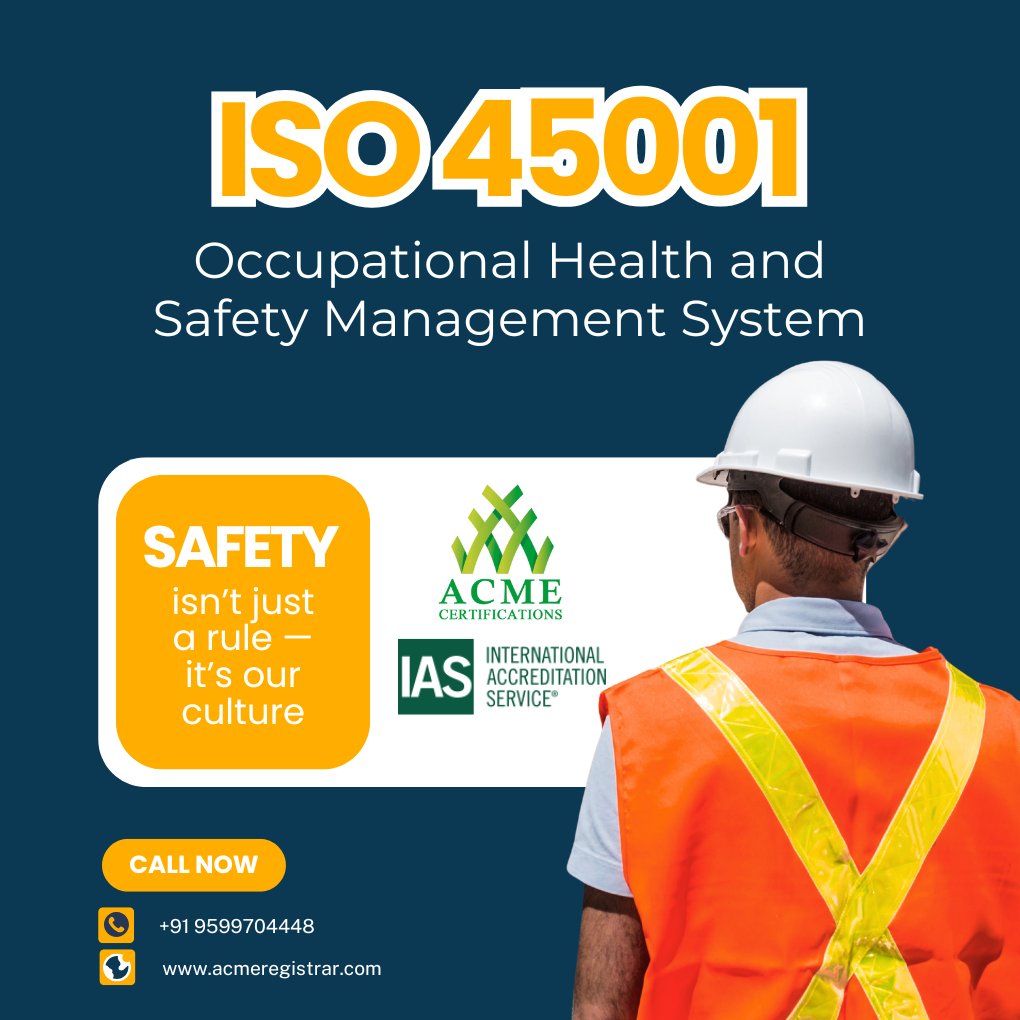 Strong systems create safer people.
ISO 45001 ensures every action at work is guided by health, safety, and care.
#ISO45001 #OccupationalHealth #SafetyMatters #WorkplaceWellbeing #Compliance #ISO