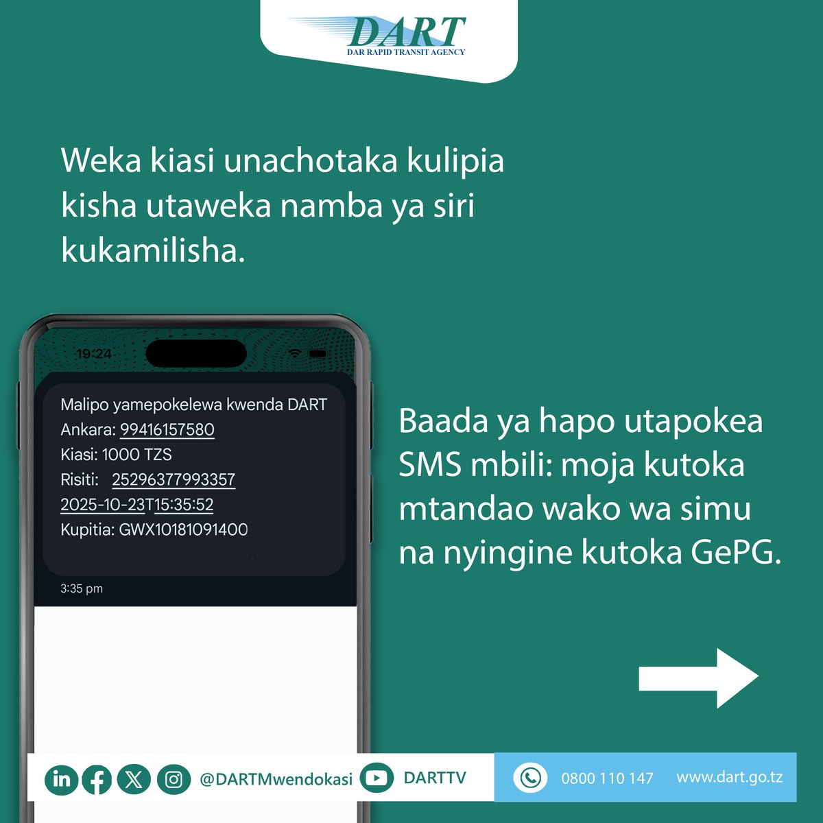 DART Mwendokasi (@dartmwendokasi) on Twitter photo 