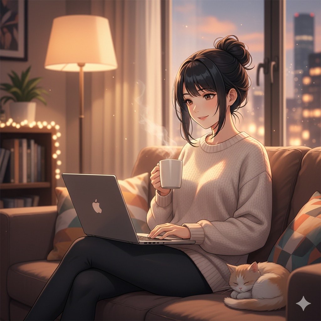toshi_mina_lab2's tweet image. Work’s done for the week 🌙
Friday night — time to unwind with a warm drink and quiet vibes ☕
You did great this week. Take it slow tonight💫

#FridayNight #WorkIsDone #Relax #Tokyo #Japan
