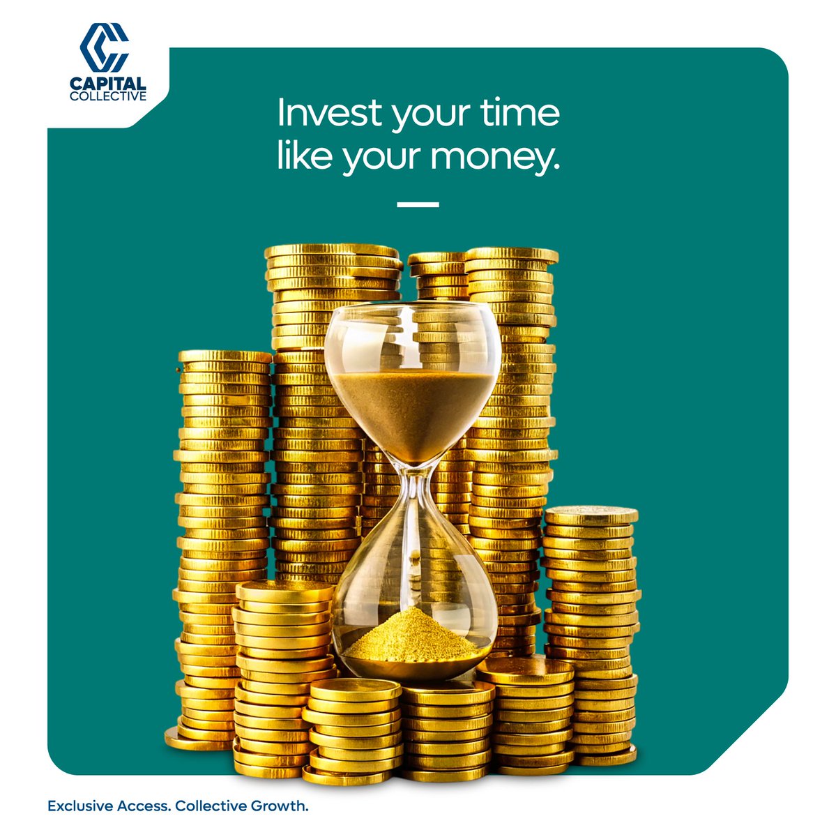 Time is your most valuable asset.
Use it wisely, invest it strategically and watch it yield big returns in your entrepreneurial journey.

#CollectiveGrowth #ExclusiveAccess
