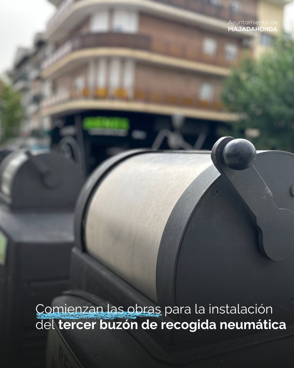 MajadahondaAyto's tweet image. ♻️🚧Majadahonda inicia las obras para la instalación de un tercer buzón de recogida neumática de residuos que permitirá suprimir los contenedores marrones de la fracción orgánica.

🔹El @MajadahondaAyto invertirá más de 5,6 millones de euros. 

majadahonda.org/noticias/-/ass…