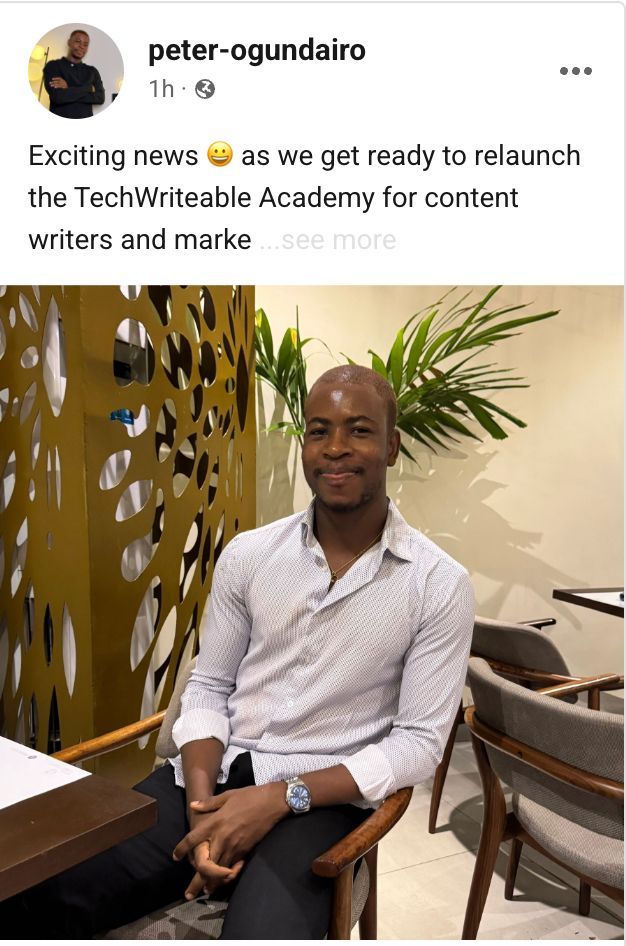 real_abioye's tweet image. Exciting news 😀 as we get ready to relaunch the TechWriteable Academy for content writers and marketers.
This will be our third launch in three years, and each time we’ve worked to make it better. I want to share some of key changes we’re introducing this time. 
1. Deeper and…