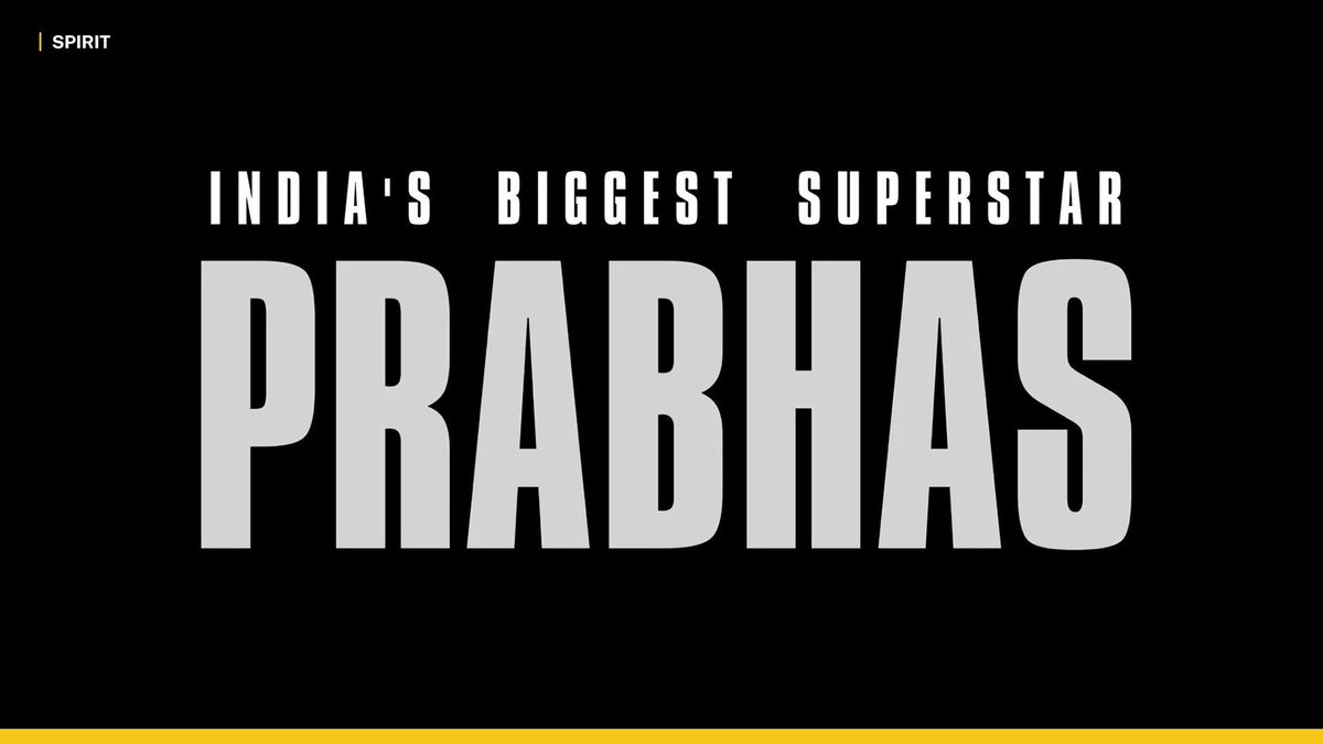 IMDb India (@imdb_in) on Twitter photo What do you think of this title card for #Prabhas in #Spirit by <a href="/imvangasandeep/">Sandeep Reddy Vanga</a> ? 🔥
#SandeepReddyVanga #OneBadHabit What do you think of this title card for #Prabhas in #Spirit by <a href="/imvangasandeep/">Sandeep Reddy Vanga</a> ? 🔥
#SandeepReddyVanga #OneBadHabit