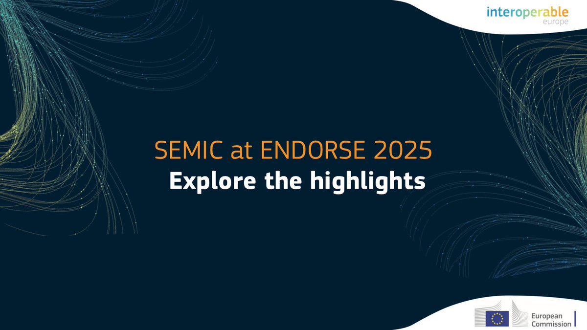In a new article, the #SEMIC Centre outlines the key tools and approaches they presented at #ENDORSE2025 and that bridge reference data and AI under the EU’s AI Act.

Read it here!
👉interoperable-europe.ec.europa.eu/collection/sem…

#SemanticRegistry #AIAssistant #MLDCA_AP  #LegislativeDigitalStatement