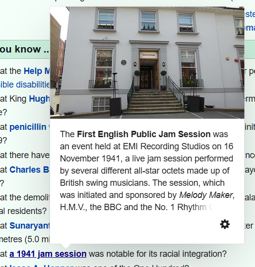 leethemoonraker's tweet image. Some work of mine back on Wikipedia's main page today