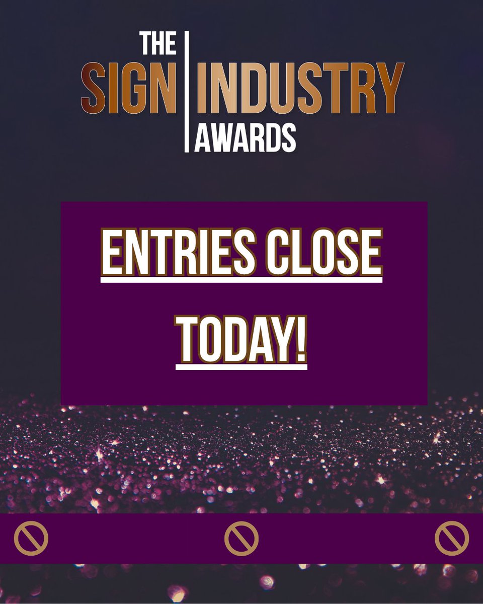 SignUpdate's tweet image. ⏳💫 Entries for The Sign Industry Awards 2026 close today at 6pm!
Enter while the opportunity is still available, your time to shine is calling, you are just one entry away. ✨
Follow the link to enter now: thesignindustryawards.co.uk/entry-form/
 #signawards2026 #SIA2026