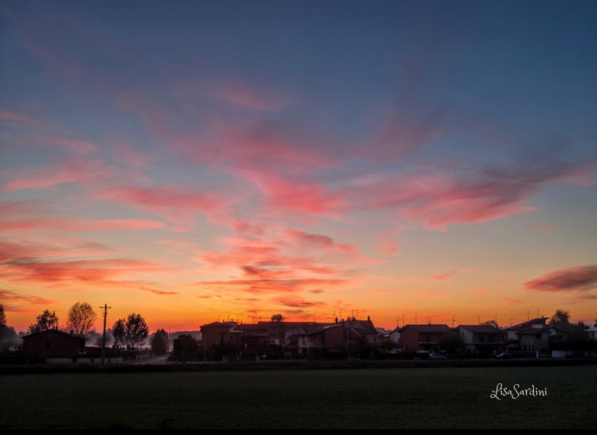 Evening sky  after a clear and windy day