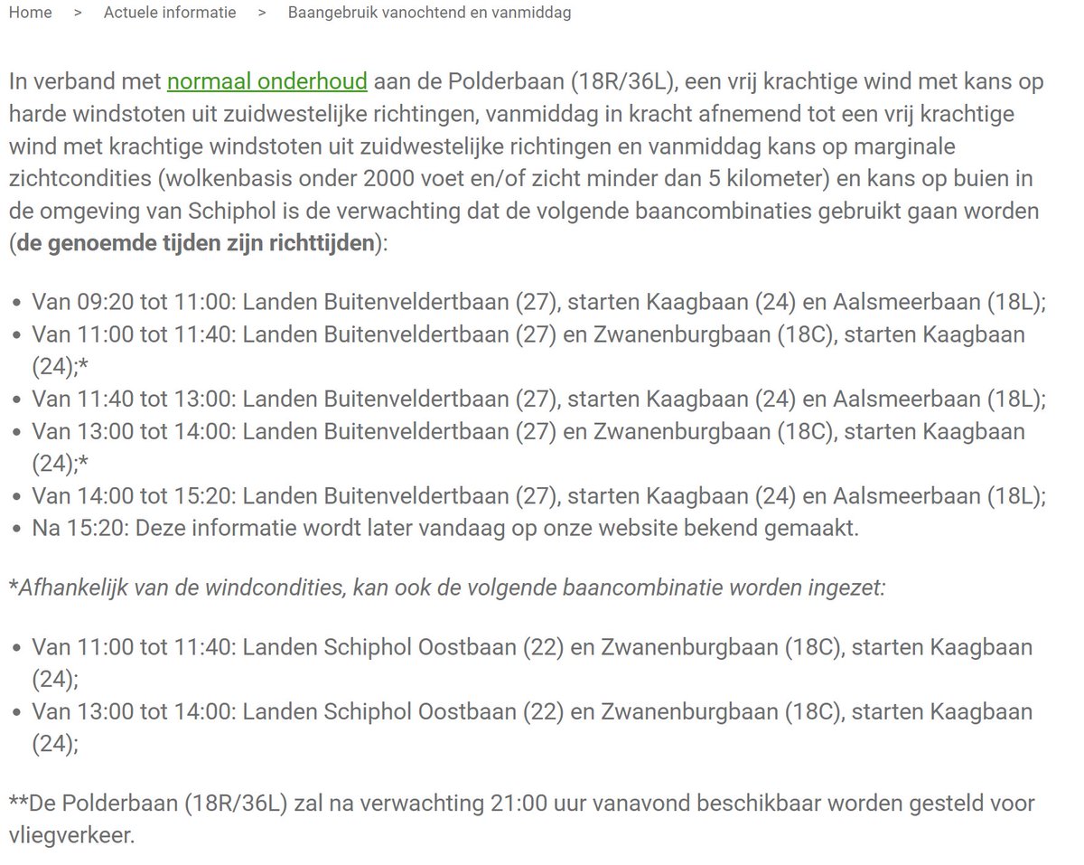 Wat <a href="/Schiphol/">Amsterdam Airport Schiphol</a> belooft en wat @schiphol vervolgens doet. Gewoon nog een extra dag werkzaamheden en overlast voor de omgeving er bij doen. Gave planning. En het dan raar vinden dat omwonenden je niet meer geloven met je "minder hinder"