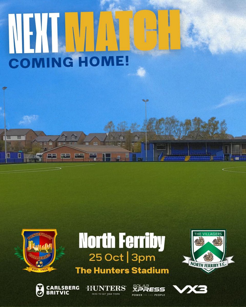 8 - Pre season Games
14 - League Games
3 - FA Cup Games
1 - FA Trophy Game
1 - County Cup Game

We can finally say we're coming home #UTC #TheShedOnTour #Pontefractcollieries