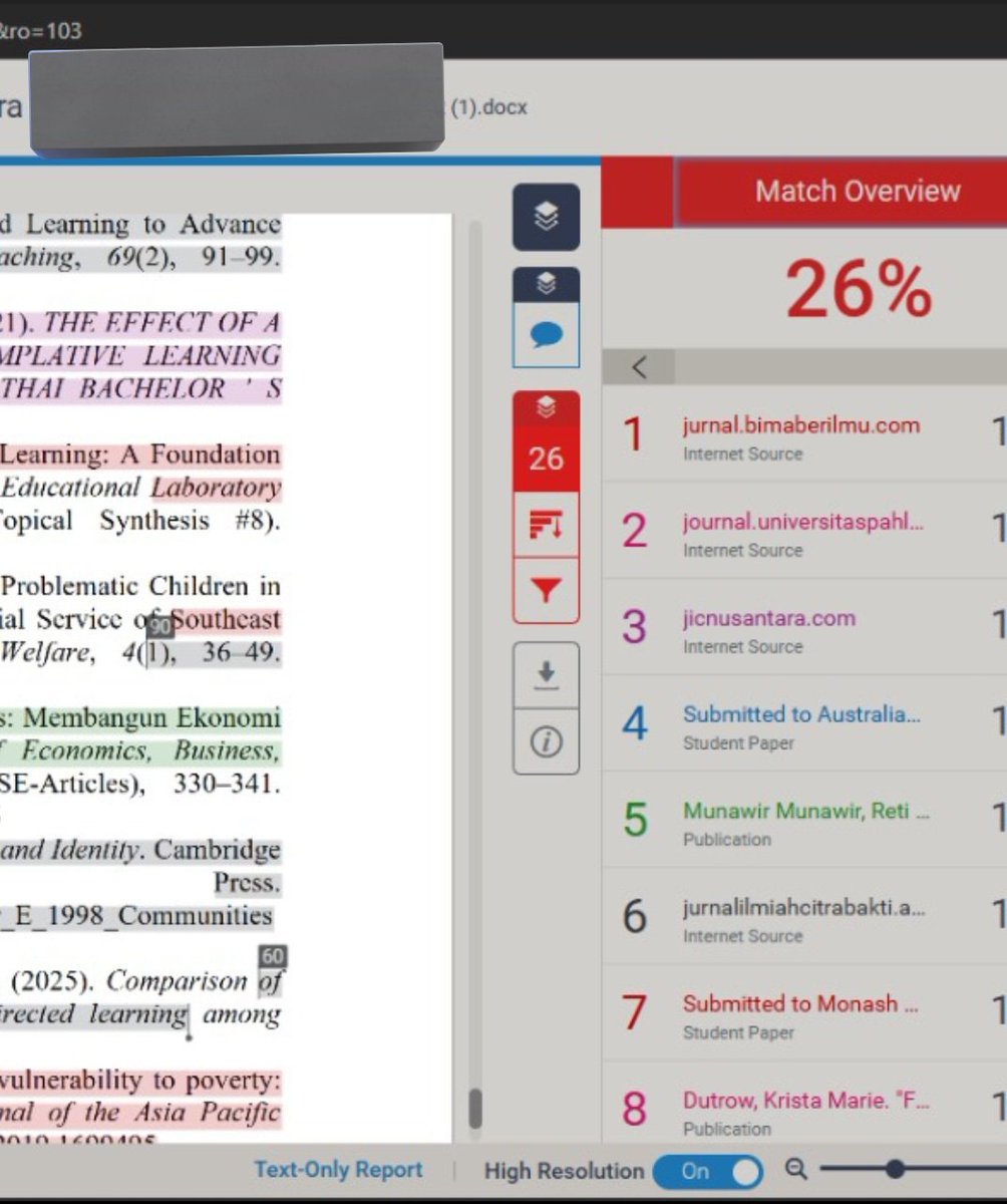 racegnarok's tweet image. filters turnitin:
include bibliography 😀🫶🏼
exclude bibliography and don't exclude by size 😭💥