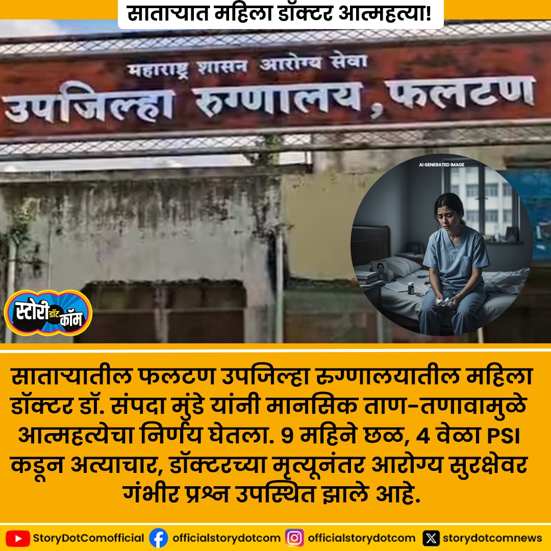Maharashtra resident doctor Sampada Munde (PHC), died by suicide due to torture &amp; sexual assault by Police PSI Gopal Badane, who allegedly misused his position in some case. 

A parallel police system operating in Maharashtra, no fear.