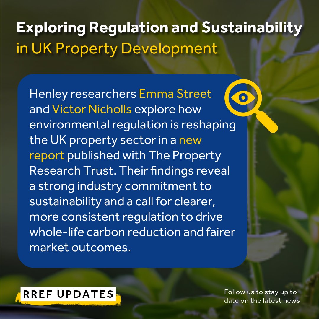 🎤Co-authored by Emma Street &amp; Victor Nicholls - “The industry is ready to go further - but needs certainty and consistency to make lasting change.”

👉Read the report: bit.ly/3JcUgm2

#RREF #RREFCharity #Charity #RealEstate #RealEstateEducation