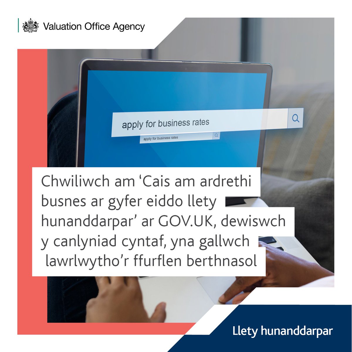 Eisiau gwneud cais am ardrethi busnes ar gyfer eich eiddo hunanddarpar?

Unwaith eich bod wedi bodloni’r meini prawf, bydd angen i chi lenwi ffurflen i roi gwybod i ni.
 
Mae’r ffurflen ar gyfer Cymru ar gael yn ddwyieithog.

Dysgwch fwy am y broses: gov.uk/guidance/apply…