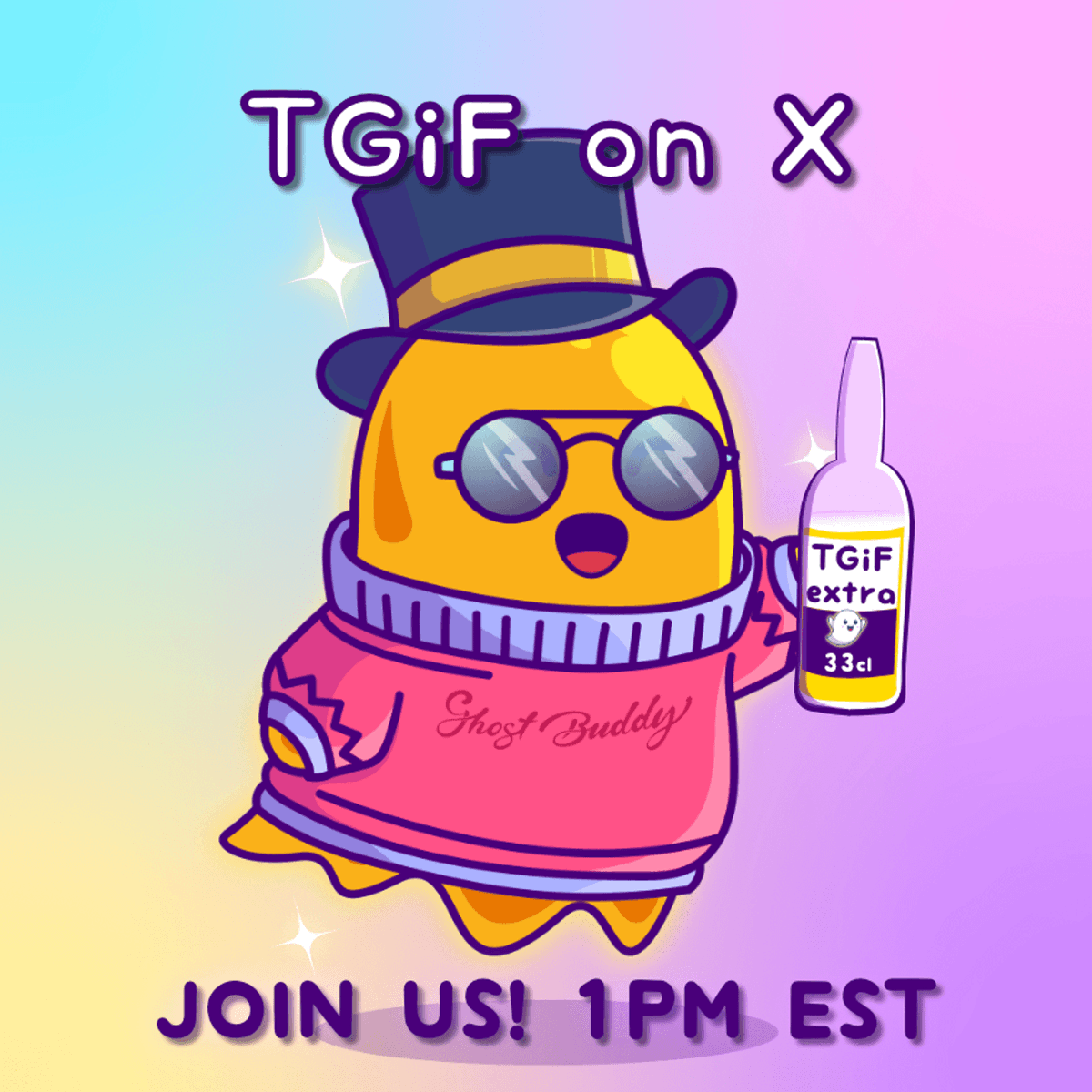 GhostBuddyNFT's tweet image. Gm $BUD!👻 Today’s TGiF show with @MarcMauro is about to kick off! Get ready for some playful vibes and thrilling insights as we dive into the magical world of GhostBuddyNFT! Buckle up!✨