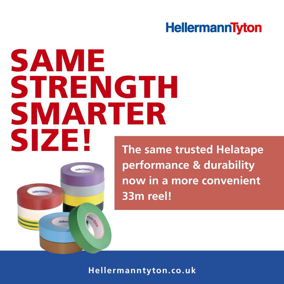Do you want a flame retardant, chemical resistant tape for your needs? 

We have the product just for you. 

Our range comes in variety of colours with a NEW SIZE of 33m reel! Find out more brnw.ch/21wWTDp