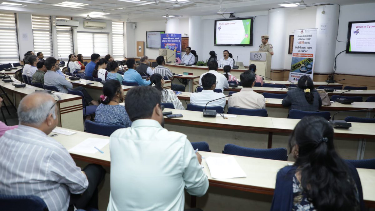 ncert's tweet image. 𝐂𝐲𝐛𝐞𝐫 𝐀𝐰𝐚𝐫𝐞𝐧𝐞𝐬𝐬 𝐏𝐫𝐨𝐠𝐫𝐚𝐦𝐦𝐞 𝐚𝐭 𝐍𝐂𝐄𝐑𝐓 𝐢𝐧 𝐂𝐨𝐥𝐥𝐚𝐛𝐨𝐫𝐚𝐭𝐢𝐨𝐧 𝐰𝐢𝐭𝐡 𝐃𝐞𝐥𝐡𝐢 𝐏𝐨𝐥𝐢𝐜𝐞
As a prelude to Vigilance Awareness Week-2025, the Vigilance and Legal Section of the NCERT organized a Cyber Awareness Programme in collaboration…