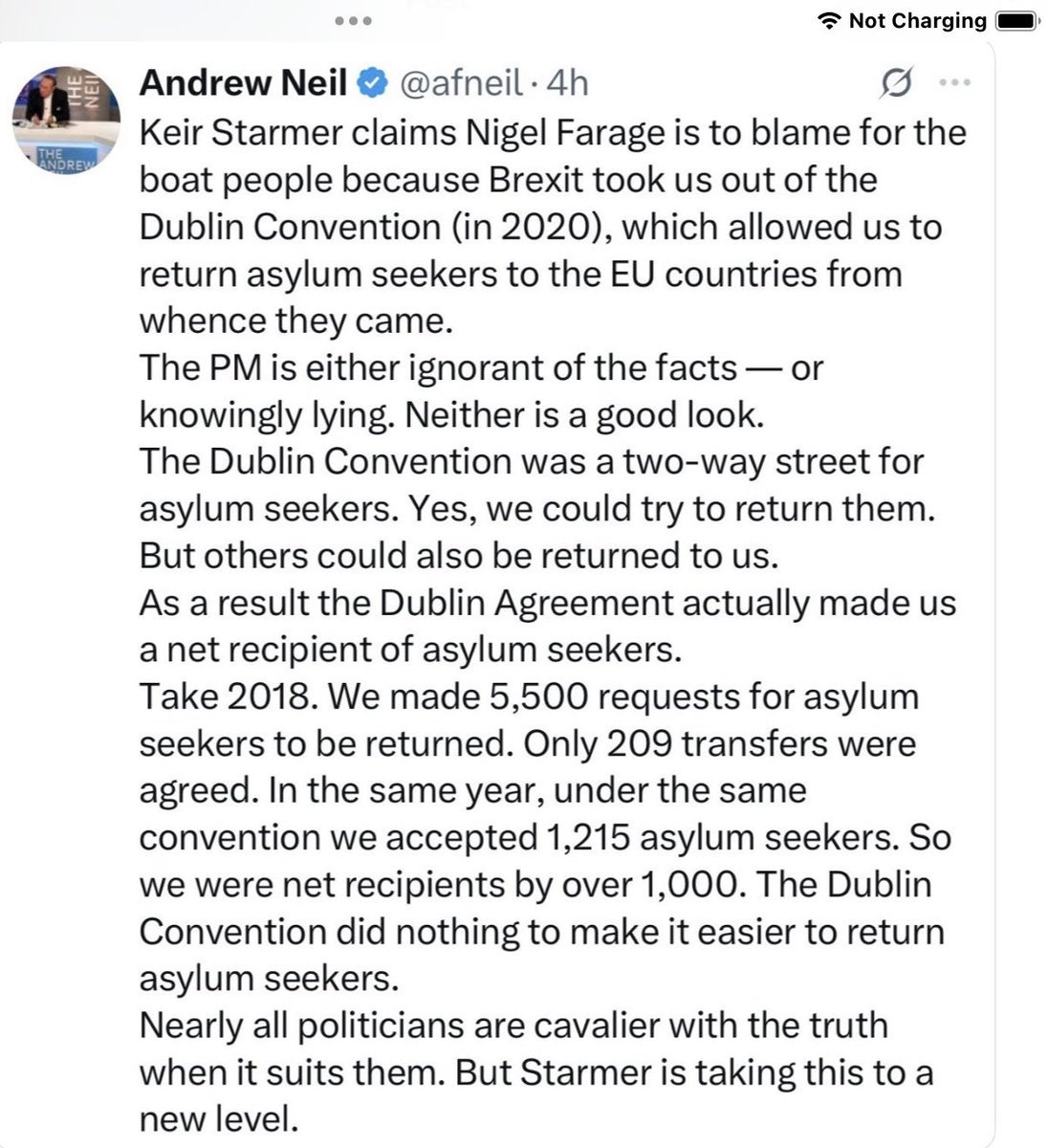 <a href="/implausibleblog/">Farrukh</a> Well Andrew Neil put it this way…and he has no particular fish to fry for Nigel Farage….but I think we are all aware of Mr Kinnock’s fondness for the EU