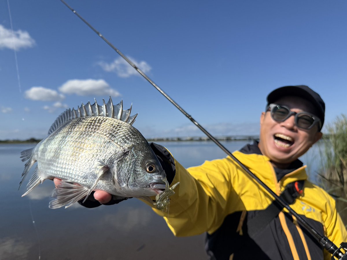 morizo57's tweet photo. 新潟県へチヌ旅!店舗訪問を兼ねた市場調査の合間に実釣🎣
自身のチヌキャッチ北限を一気に更新しました!
#ダイワ #シルバーウルフ #アーバンクローラー
#TALEX #GOLDWORKS #PR https://t.co/008cs8PtcY