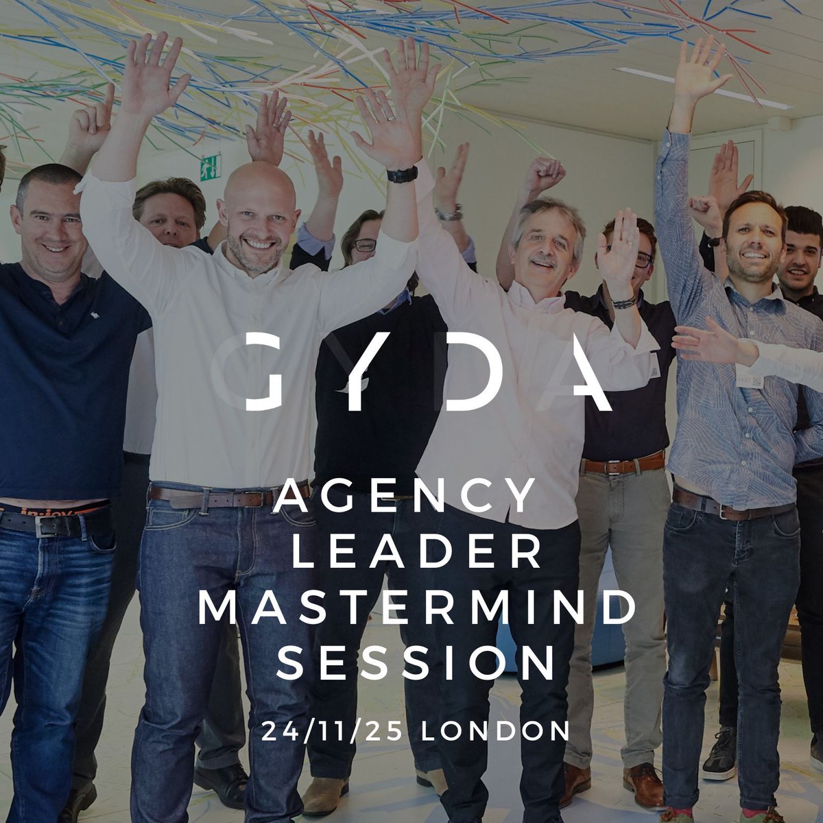 Join me for a half-day GYDA mastermind session and spend dedicated time working on your agency. 

Register today:
buff.ly/qhTDC7I 
#agencyevent #agencygrowth #agencylife #growthcoach #londonevent #londonagency #growmyagency