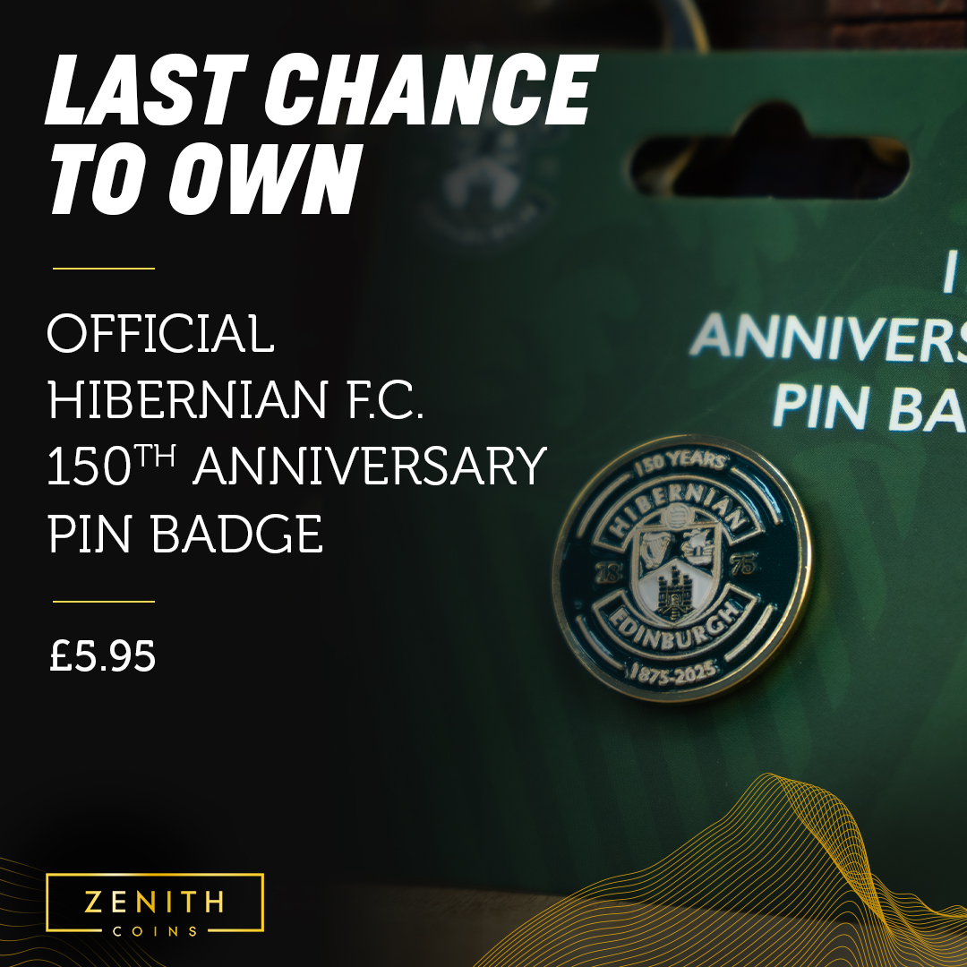 Own a piece of <a href="/HibernianFC/">Hibernian Football Club</a> history 💚

Celebrate 150 years of Hibs with our officially-branded bottle opener keyring and pin badge. Created for passionate Hibees, these exclusive products feature the special 150th anniversary crest, inspired by the Edinburgh club’s historic