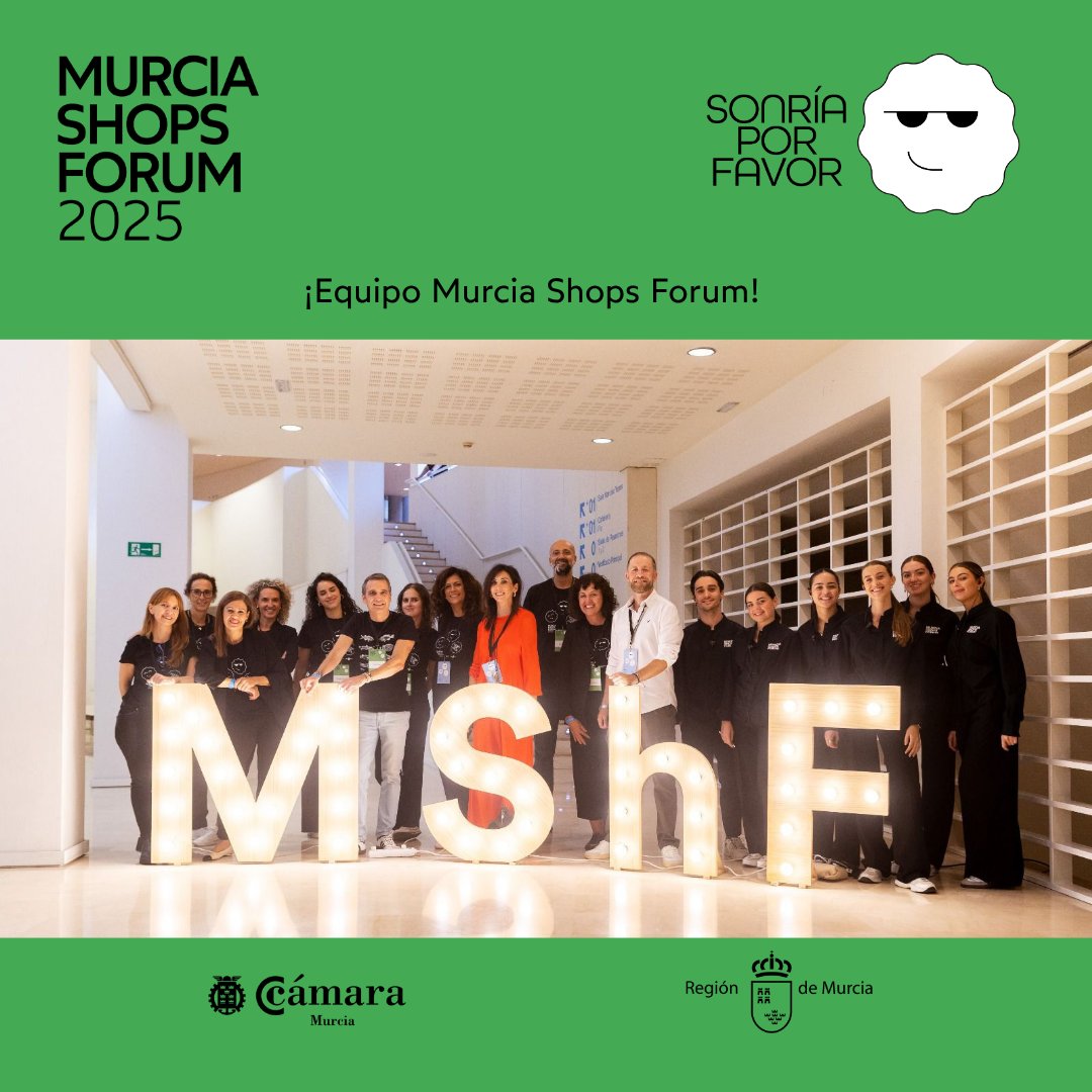 Queremos compartir con vosotros la foto de parte del equipo que ha hecho posible, un año más, Murcia Shops Forum 🙌

Gracias a los ponentes, a las tiendas que nos inspiran cada día y a todos los que nos acompañasteis, porque sin vosotros este evento no sería posible 😊

Recordad