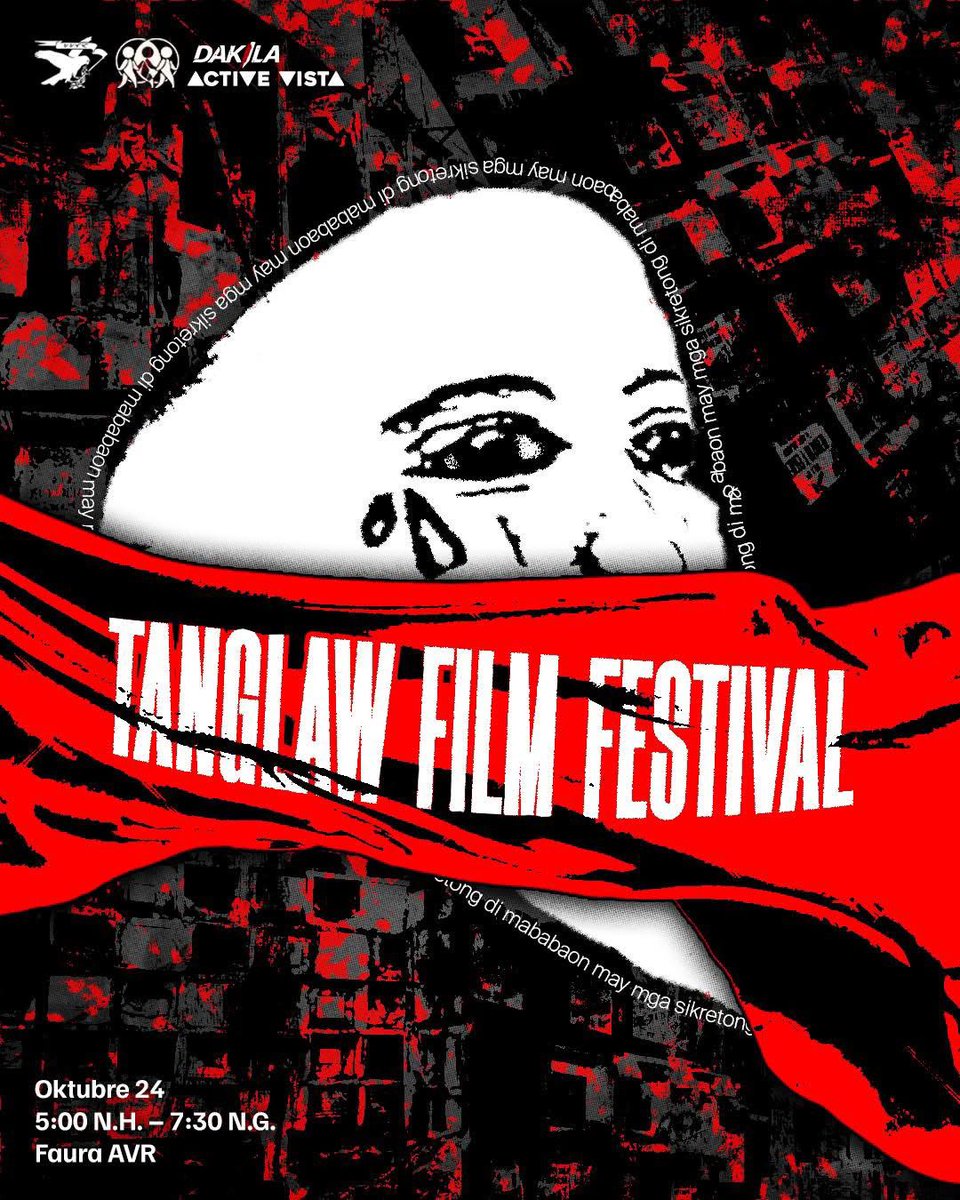 Ivan_TheGDN's tweet image. HAPPENING NOW: As part of TALAB 2025, Matanglawin-Ateneo holds “Tanglaw Film Festival” today, October 24, at Faura AVR, where they will be screening “Aswang,” written and directed by Alyx Arumpac. | @TheGUIDON 

#TALAB2025
#WalkingWithTheExcluded
#BeingPersonsForOthers