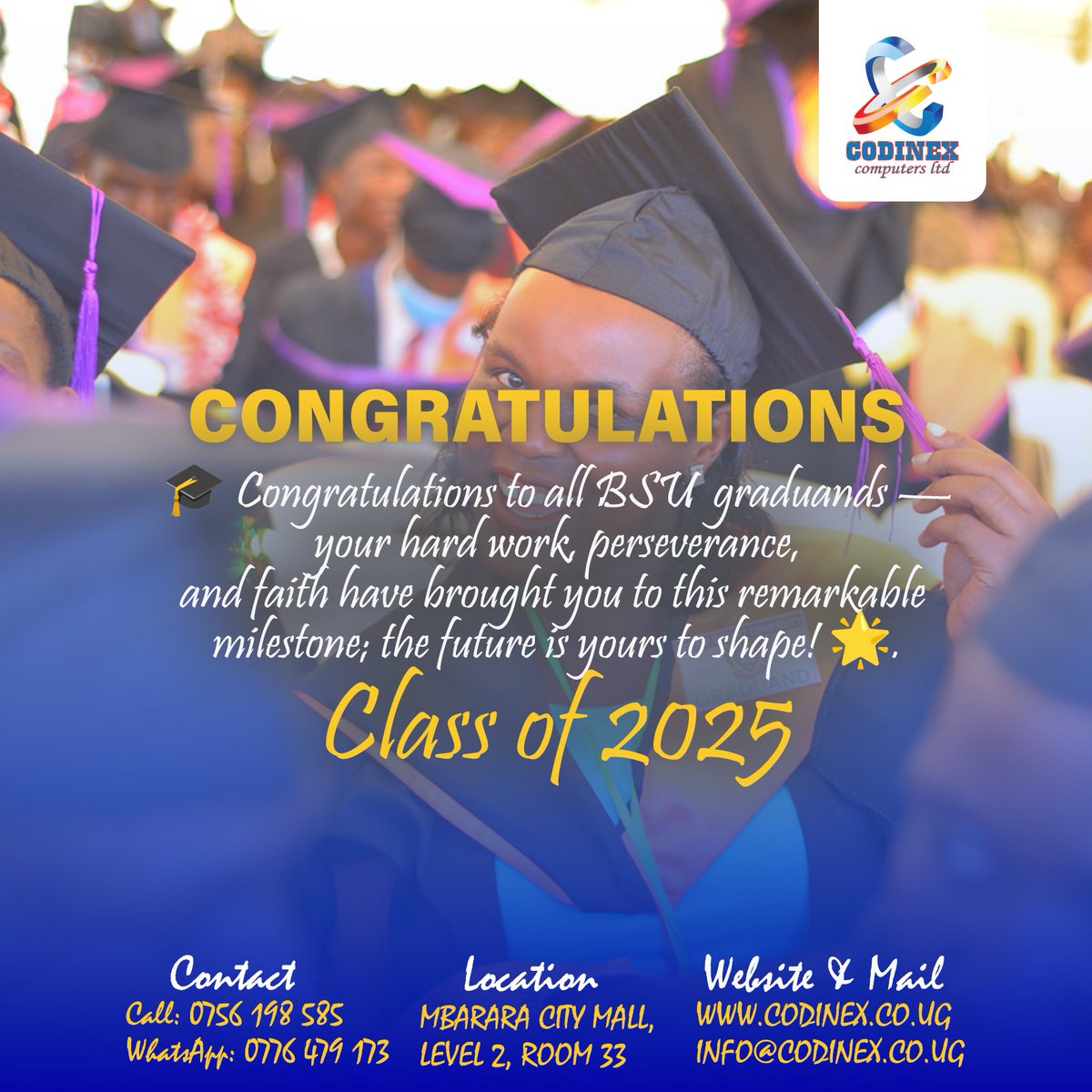 codinex_ug's tweet image. Congratulations to all the Graduands FromCODINEX COMPUTERS LTD